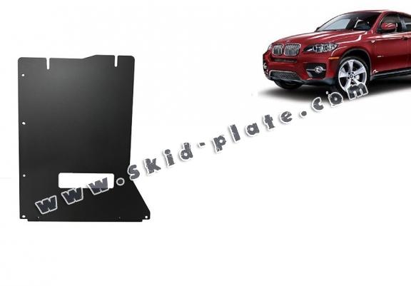 Steel gearbox skid plate for BMW X6 E71