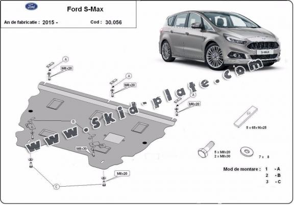 Steel skid plate for Ford S-Max