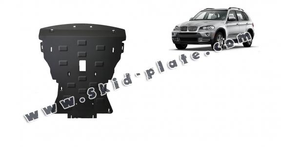 Steel skid plate for BMW X5 E70