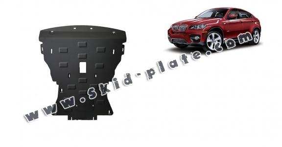 Steel skid plate for BMW X6 E71