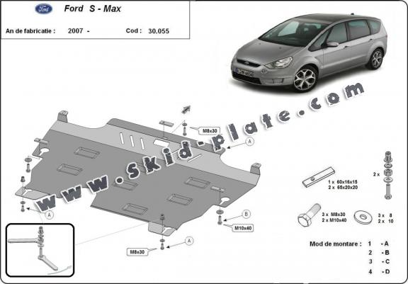 Steel skid plate for Ford S-Max