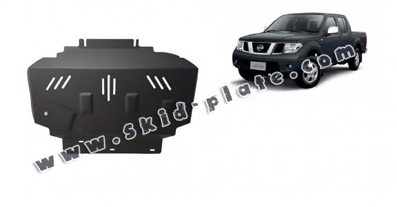 Steel skid plate for Nissan Navara D40