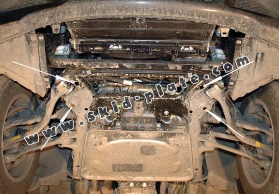 Steel radiator skid plate for BMW X3 E83